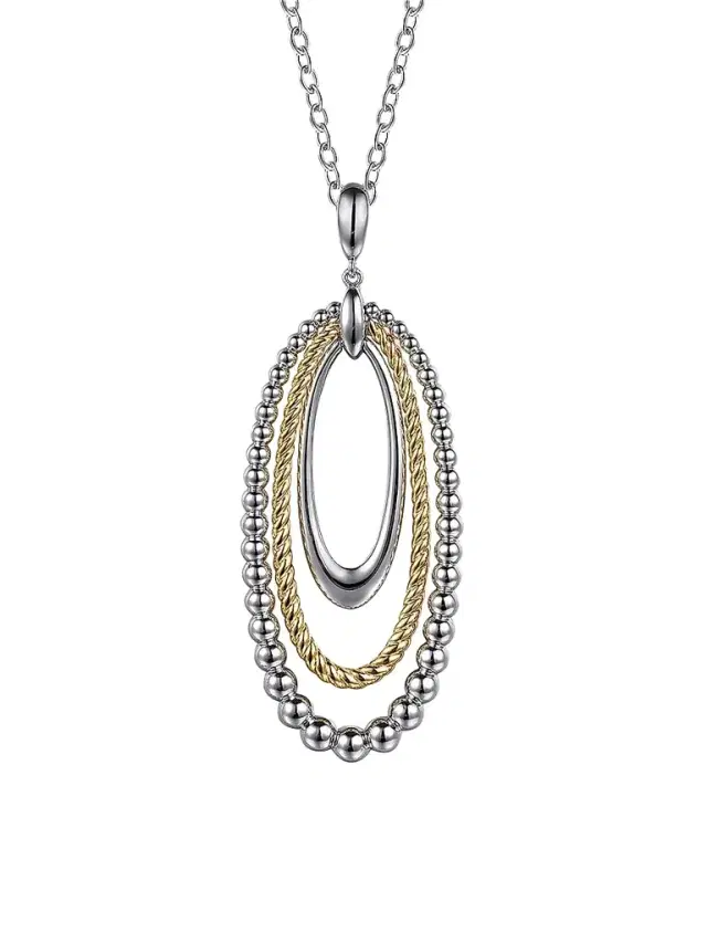 Gabriel & Co Women's Bujukan Sterling Silver & 14K Yellow Gold Pendant Necklace