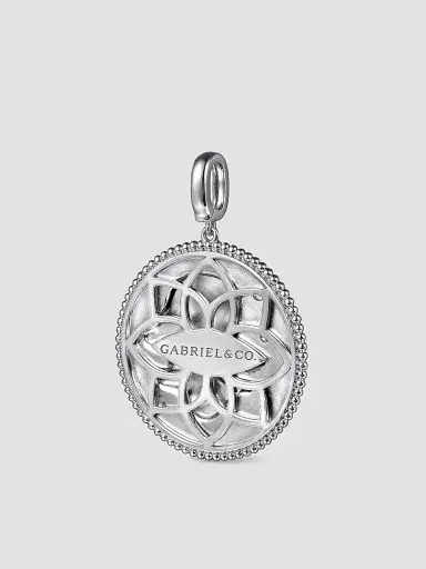 Gabriel & Co Women's Bujukan Sterling Silver & White Sapphire Virgo Medallion | Thumbnail 4
