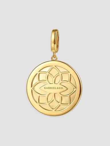 Gabriel & Co Women's Contemporary 14K Yellow Gold & 0.65 TCW Diamond "E" Initial Medallion | Thumbnail 3