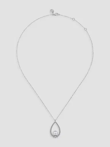 Gabriel & Co Women's Bujukan Sterling Silver & Pearl Teardrop Pendant Necklace | Thumbnail 3 Gabriel & Co Women's Bujukan Sterling Silver & Pearl Teardrop Pendant Necklace | Thumbnail 3