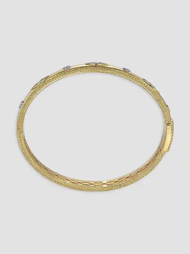 Gabriel & Co Women's Bujukan Two-Tone 14K Gold & 0.30 TCW Diamond Bangle | Thumbnail 4 Gabriel & Co Women's Bujukan Two-Tone 14K Gold & 0.30 TCW Diamond Bangle | Thumbnail 4