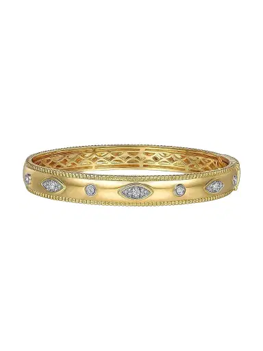 Gabriel & Co Women's Bujukan Two-Tone 14K Gold & 0.30 TCW Diamond Bangle | Thumbnail 1 Gabriel & Co Women's Bujukan Two-Tone 14K Gold & 0.30 TCW Diamond Bangle | Thumbnail 1
