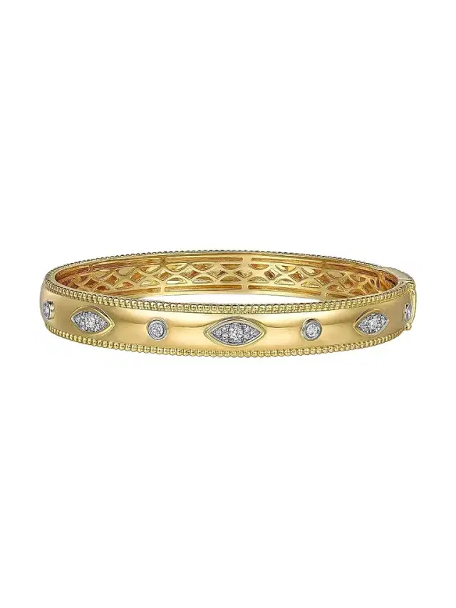 Gabriel & Co Women's Bujukan Two-Tone 14K Gold & 0.30 TCW Diamond Bangle