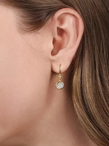 Gabriel & Co Women's Bujukan 14K White & Yellow Gold & 0.30 TCW Diamond Drop Earrings | Thumbnail 2