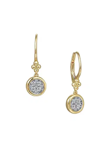 Gabriel & Co Women's Bujukan 14K White & Yellow Gold & 0.30 TCW Diamond Drop Earrings | Thumbnail 1