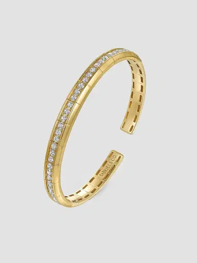 Gabriel & Co Women's Contemporary 14K Yellow Gold & 1.50 TCW Diamond Cuff | Thumbnail 3