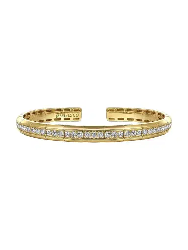 Gabriel & Co Women's Contemporary 14K Yellow Gold & 1.50 TCW Diamond Cuff | Thumbnail 1
