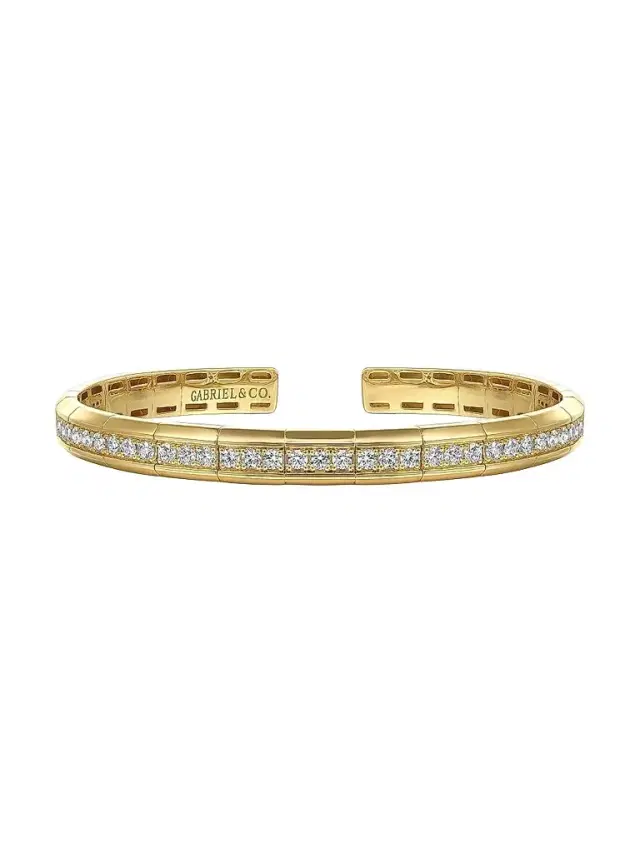 Gabriel & Co Women's Contemporary 14K Yellow Gold & 1.50 TCW Diamond Cuff