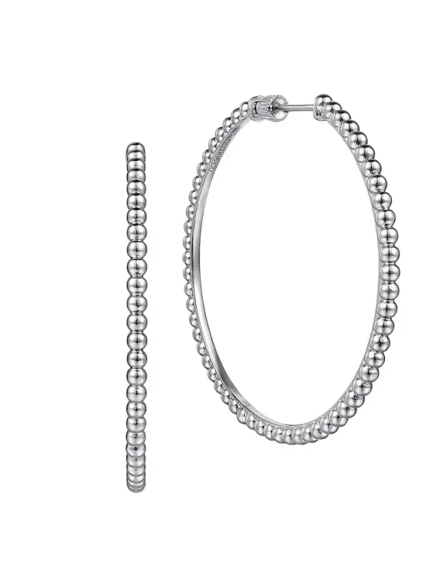 Gabriel & Co Women's Bujukan Sterling Silver Hoop Earrings