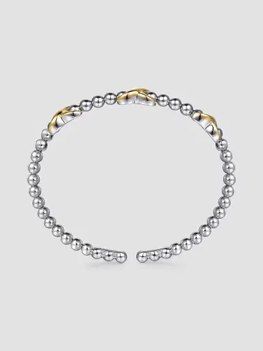 Gabriel & Co Women's Bujukan 14K Yellow Gold & Sterling Silver Cuff Bracelet | Thumbnail 4