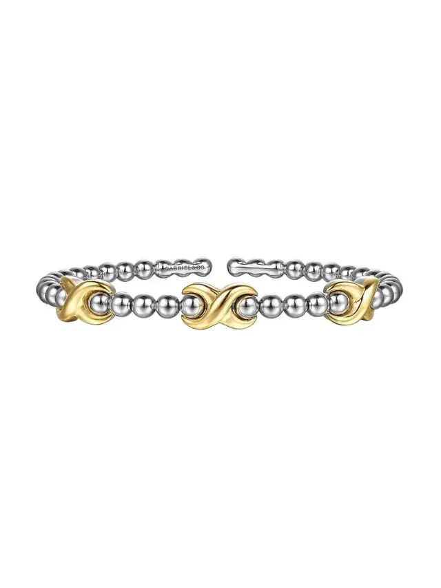 Gabriel & Co Women's Bujukan 14K Yellow Gold & Sterling Silver Cuff Bracelet