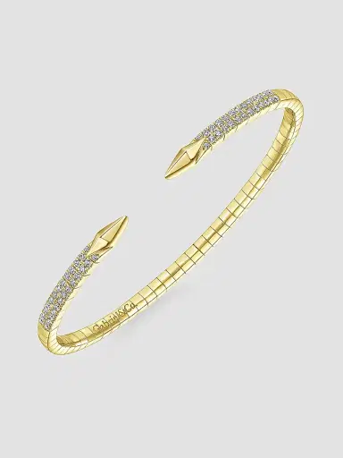 Gabriel & Co Women's Kaslique Split 14K Yellow Gold & 0.5 TCW Diamond Spear Bangle | Thumbnail 3