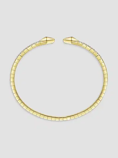 Gabriel & Co Women's Kaslique Split 14K Yellow Gold & 0.5 TCW Diamond Spear Bangle | Thumbnail 4