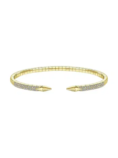 Gabriel & Co Women's Kaslique Split 14K Yellow Gold & 0.5 TCW Diamond Spear Bangle | Thumbnail 1