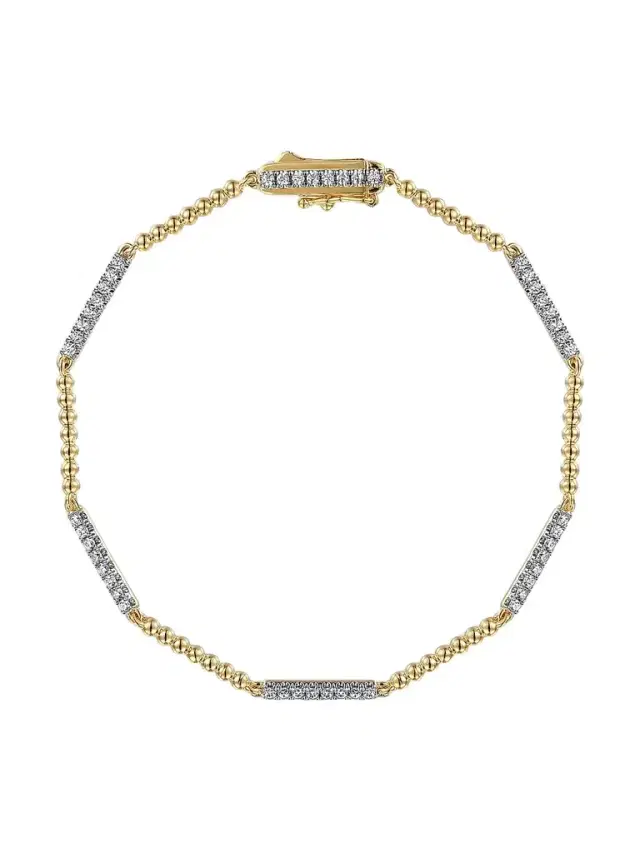 Gabriel & Co Women's Bujukan 14K Yellow Gold & 0.50 TCW Diamond Tennis Bracelet