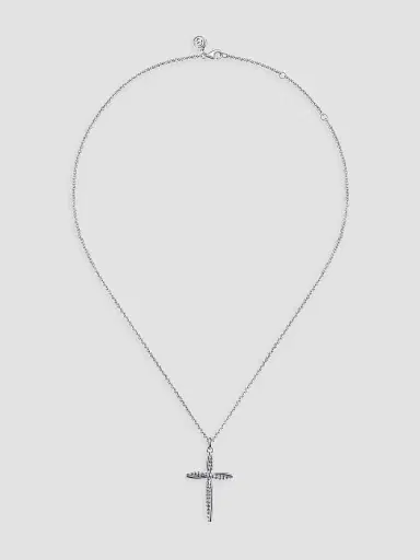 Gabriel & Co Women's Bujukan Sterling Silver Cross Pendant Necklace | Thumbnail 4