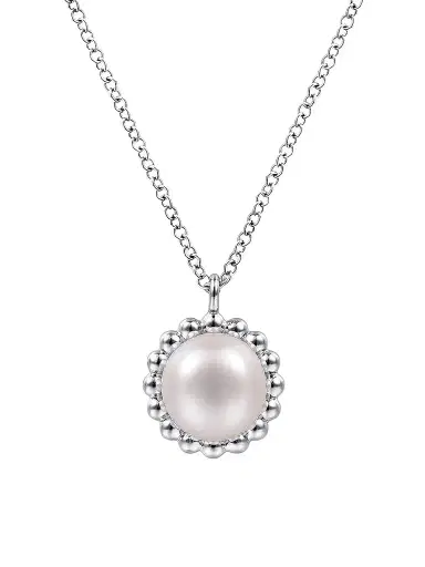 Gabriel & Co Women's Bujukan Sterling Silver & Cultured Freshwater Pearl Pendant Necklace | Thumbnail 1