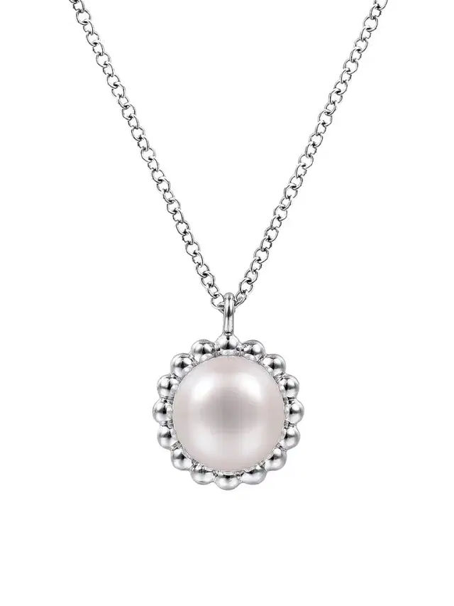 Gabriel & Co Women's Bujukan Sterling Silver & Cultured Freshwater Pearl Pendant Necklace