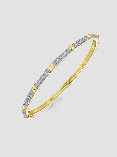 Gabriel & Co Women's Contemporary 14K Yellow Gold & 0.73 TCW Diamond Bangle | Thumbnail 3