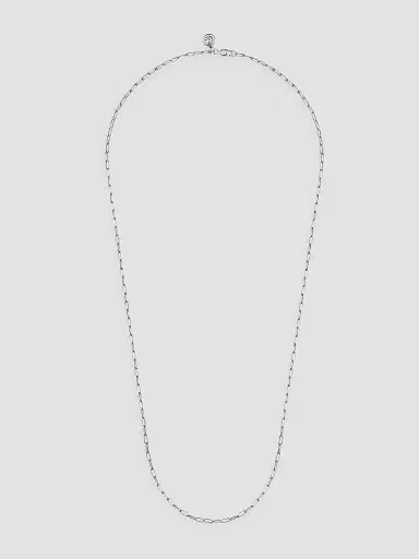 Gabriel & Co Women's Contemporary Sterling Silver Paper-Clip Necklace | Thumbnail 3