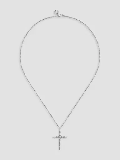 Gabriel & Co Women's Bujukan Sterling Silver Cross Pendant Necklace | Thumbnail 4