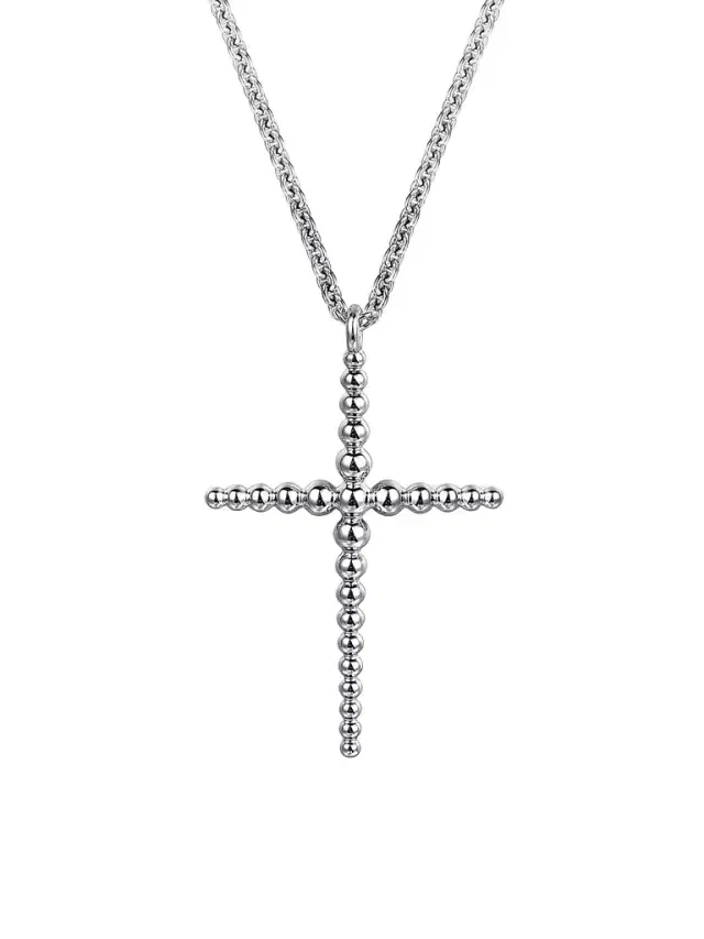 Gabriel & Co Women's Bujukan Sterling Silver Cross Pendant Necklace
