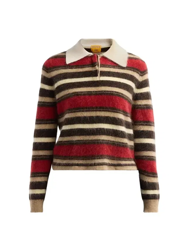 Guest In Residence Women's Grizzly Cashmere Crop Rugby Sweater