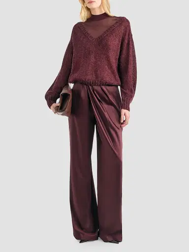 SEROYA Women's Vada Drop Shoulder Layered Sweater | Thumbnail 2 SEROYA Women's Vada Drop Shoulder Layered Sweater | Thumbnail 2