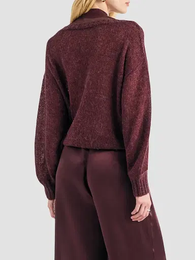 SEROYA Women's Vada Drop Shoulder Layered Sweater | Thumbnail 3 SEROYA Women's Vada Drop Shoulder Layered Sweater | Thumbnail 3
