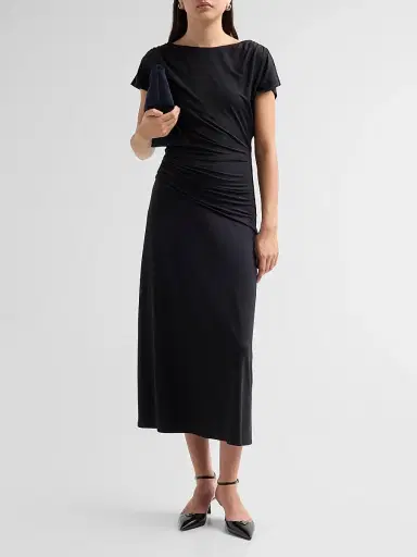 Veronica Beard Women's Lila Ruched Midi Dress | Thumbnail 2