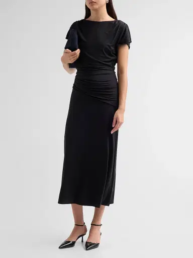 Veronica Beard Women's Lila Ruched Midi Dress | Thumbnail 4