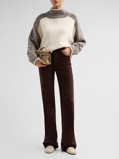 Veronica Beard Women's Malachi Colorblocked Wool-Blend Sweater | Thumbnail 2