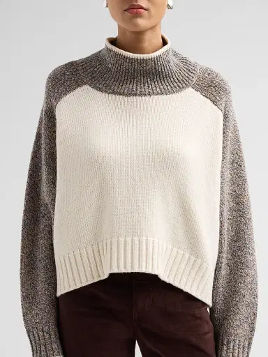 Veronica Beard Women's Malachi Colorblocked Wool-Blend Sweater | Thumbnail 5