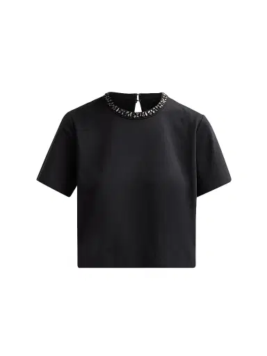 Veronica Beard Women's Sebastian Jewel Neck T-Shirt | Thumbnail 1