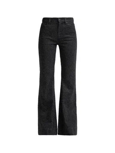 Alice + Olivia Women's Beautiful Embellished High-Rise Bell-Bottom Jeans | Thumbnail 1