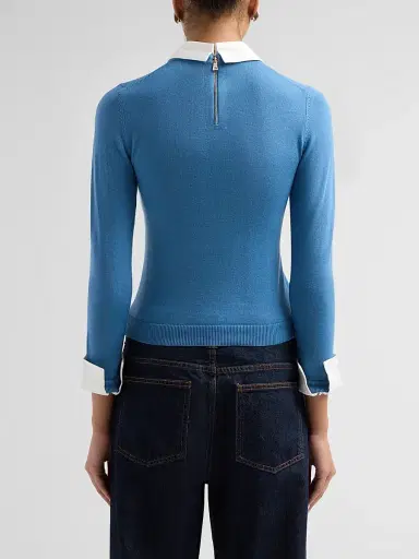 Alice + Olivia Women's Porla Collared Wool Sweater | Thumbnail 3 Alice + Olivia Women's Porla Collared Wool Sweater | Thumbnail 3