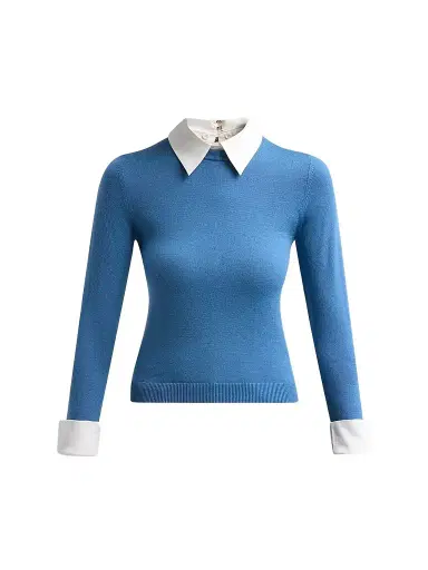 Alice + Olivia Women's Porla Collared Wool Sweater | Thumbnail 1 Alice + Olivia Women's Porla Collared Wool Sweater | Thumbnail 1