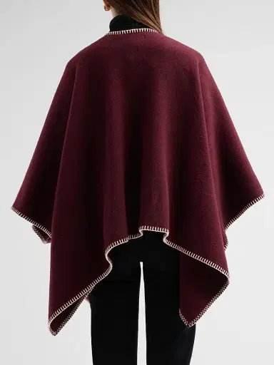 rag & bone Women's Ingrid Wool Poncho | Thumbnail 3