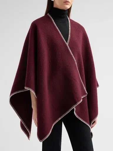 rag & bone Women's Ingrid Wool Poncho | Thumbnail 4