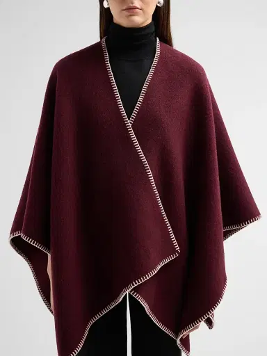 rag & bone Women's Ingrid Wool Poncho | Thumbnail 5