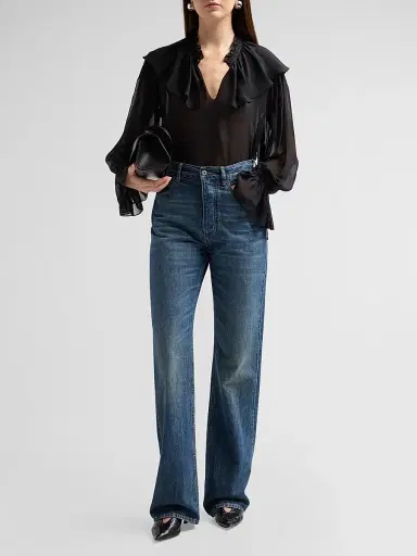 Frame Women's The Soirée Silk Blouse | Thumbnail 2