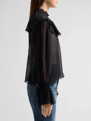 Frame Women's The Soirée Silk Blouse | Thumbnail 5