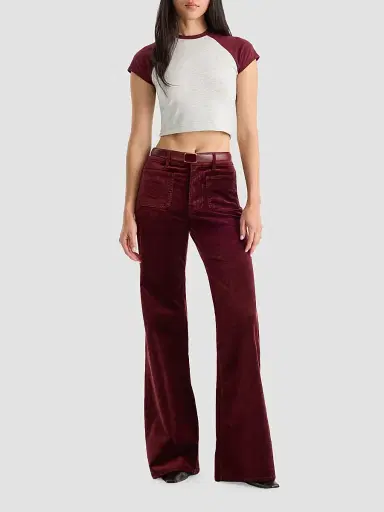 GOOD AMERICAN Women's Velvet Good Waist Palazzo Jeans | Thumbnail 2