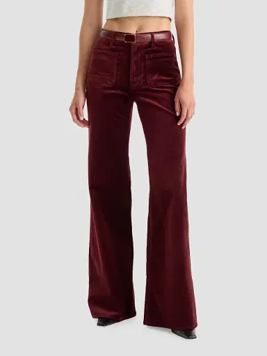 GOOD AMERICAN Women's Velvet Good Waist Palazzo Jeans | Thumbnail 4