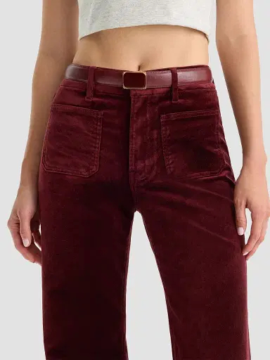 GOOD AMERICAN Women's Velvet Good Waist Palazzo Jeans | Thumbnail 5