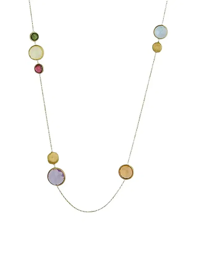 MARCO BICEGO Women's Jaipur Color 18K Yellow Gold & Multi-Stone Long Station Necklace