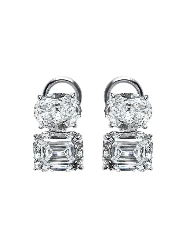 FANTASIA by DESERIO Women's Sterling Silver & 8.00 TCW Cubic Zirconia Double Stud Earrings