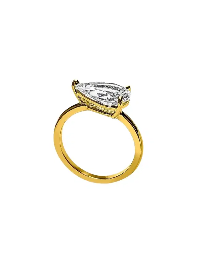 FANTASIA by DESERIO Women's 14K Yellow Gold & 3.00 TCW Cubic Zirconia Solitaire Ring