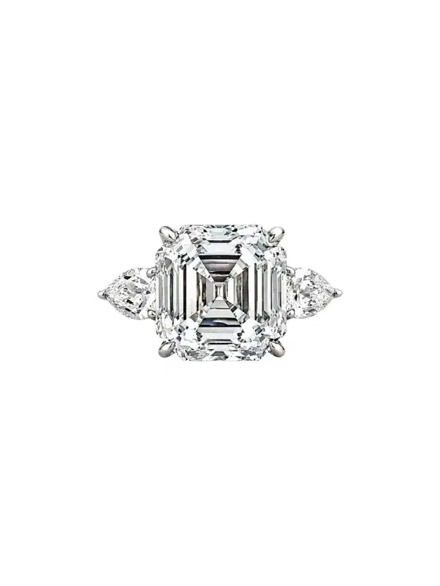 FANTASIA by DESERIO Women's 14K White Gold & 9.50 TCW Cubic Zirconia 3-Stone Ring