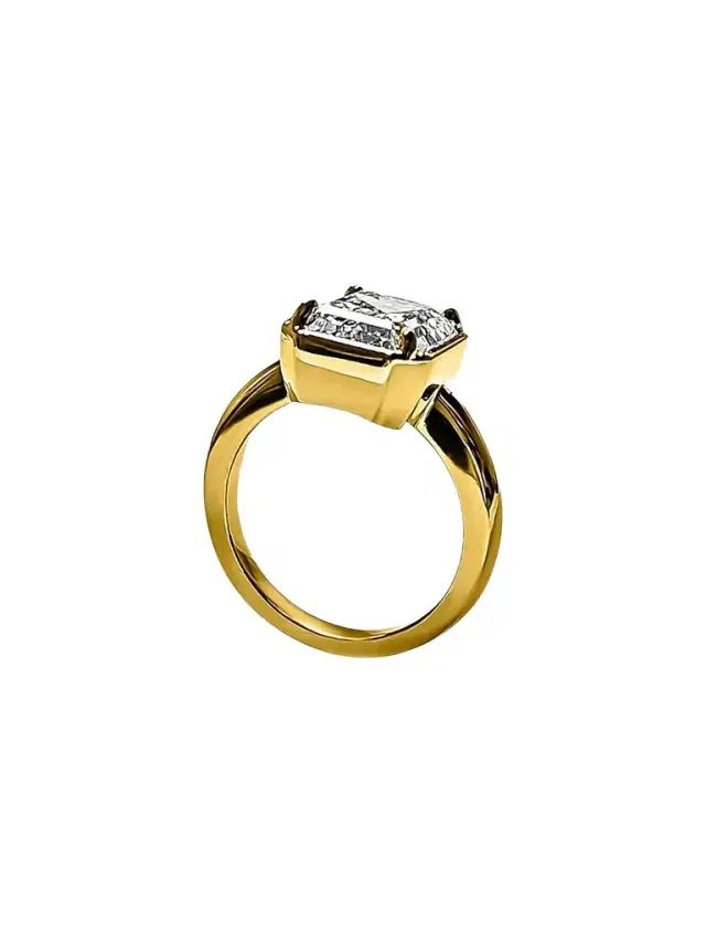 FANTASIA by DESERIO Women's 14K Yellow Gold & 5.00 TCW Cubic Zirconia Solitaire Ring